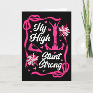 Fly High Stunt Strong Cheer Flyer Cheerleading Fly Card