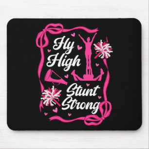 Fly High Stunt Strong Cheer Flyer Cheerleading Fly Mouse Mat