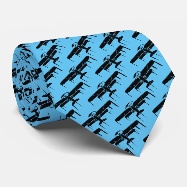 Fly High with our Vintage Aeroplane Tie (Rolled)