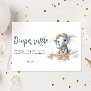 Fly into Adorable Bliss: Elephant Watercolor Baby  Enclosure Card