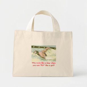"FLY LIKE A GIRL" Canvas Swim Tote Bag
