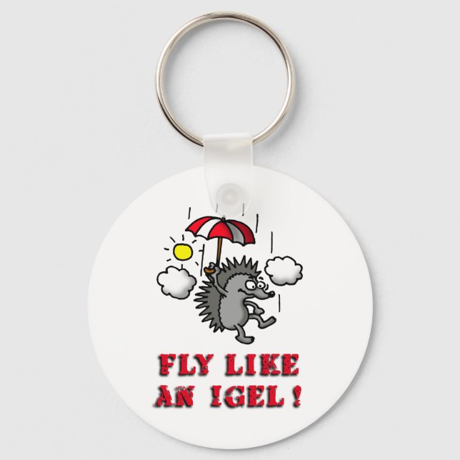 fly like an igel key ring (Front)