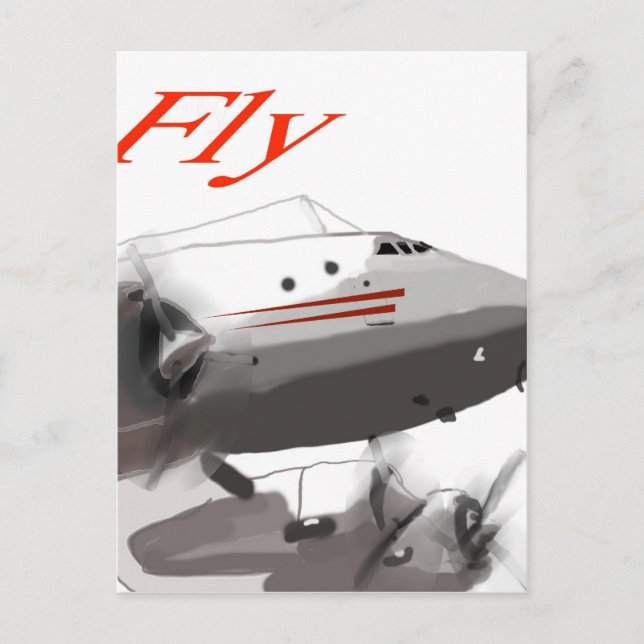 Fly  Lockheed Constellation Postcard (Front)