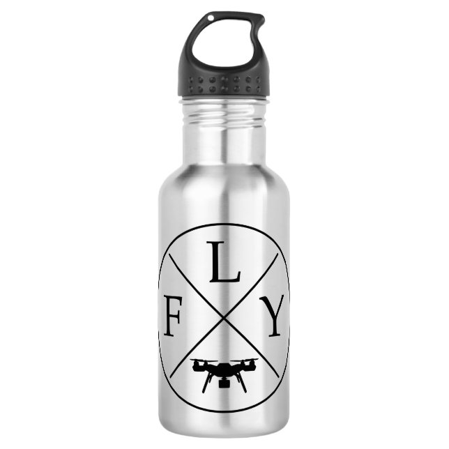 FLY Logo Drone 710 Ml Water Bottle (Front)