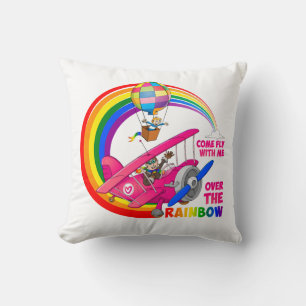 Fly me over the rainbow. cushion