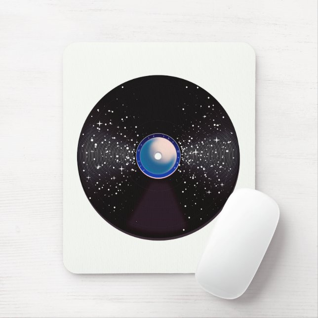 Fly Me to the Moon Mouse Mat (With Mouse)