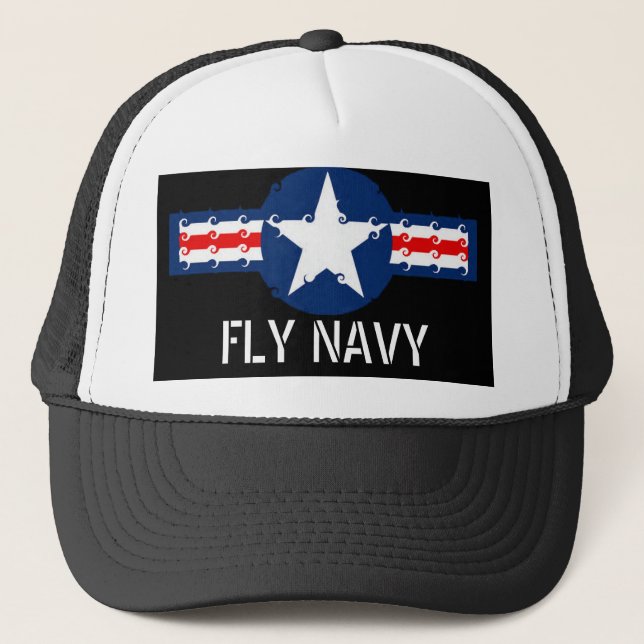 FLY NAVY TRUCKER HAT (Front)