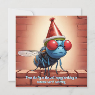 Fly on the Wall Birthday: Satirical Fun! Card