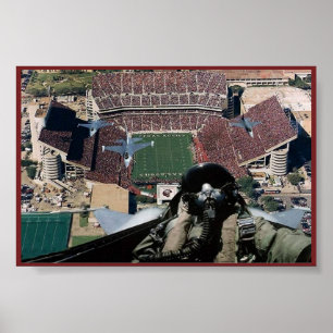 Fly over at Kyle Field Poster