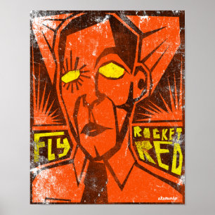 FLY ROCKET RED POSTER