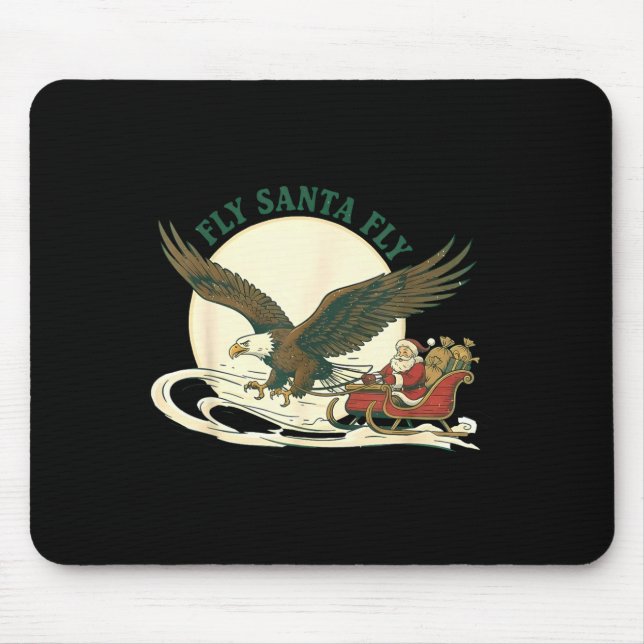 Fly Santa Fly Christmas, Santa Football  Mouse Mat (Front)