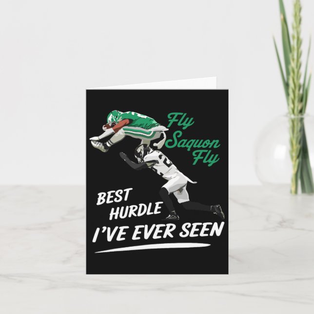 Fly Saquon Fly Best Hundle I've Ever Seen Eagles B Card (Front)