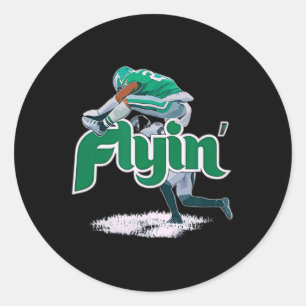 Fly Saquon Fly Eagles Barkley The Reverse Hurdle 2 Classic Round Sticker