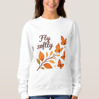 Fly Softly Autumn Butterflies — Women’s Cosy Sweat Sweatshirt