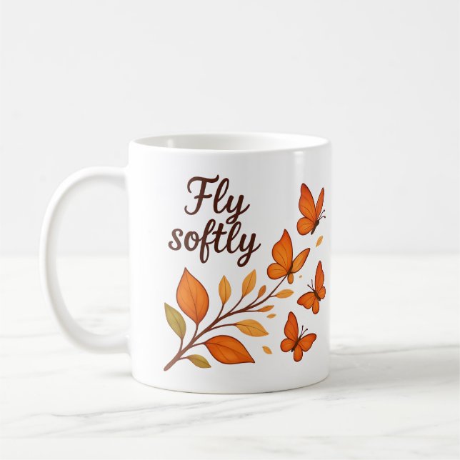 Fly Softly Autumn Mug (Left)
