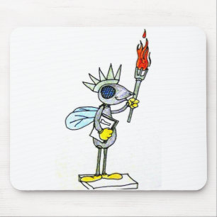 fly statue of liberty mouse mat