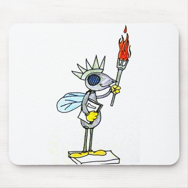 fly statue of liberty mouse mat (Front)