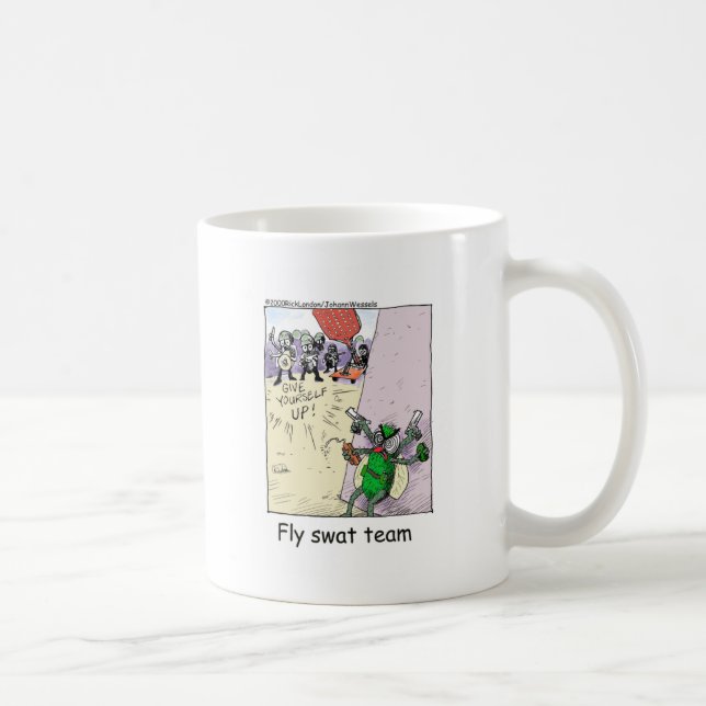 Fly Swat Team Funny Police Gifts & Collectibles Coffee Mug (Right)