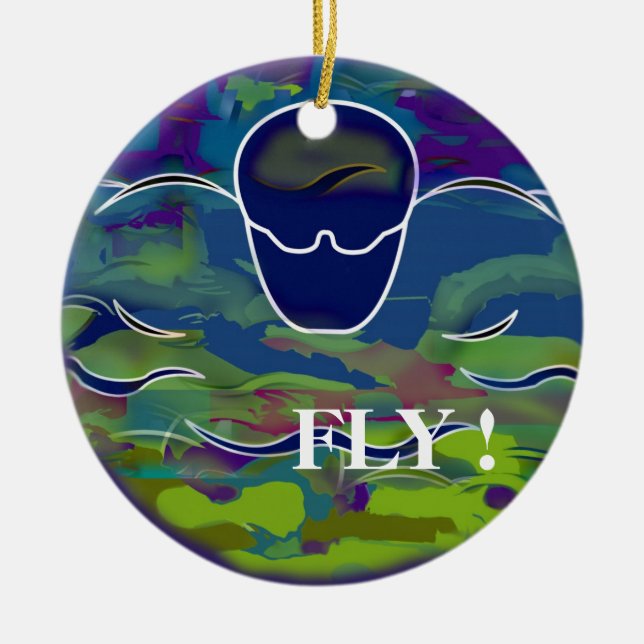 Fly Swim Ornament (Front)