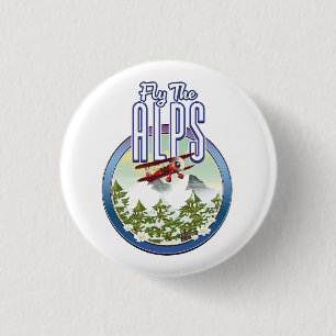 Fly The Alps 3 Cm Round Badge
