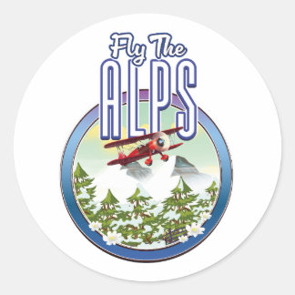 Fly The Alps Classic Round Sticker