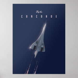 Fly The Concorde Travel poster