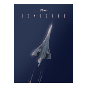 Fly The Concorde Travel poster