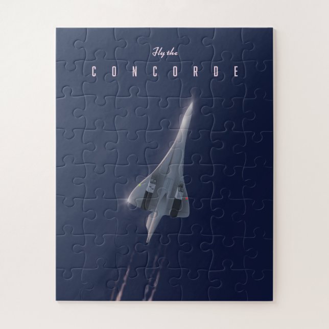 Fly The Concorde Travel poster Jigsaw Puzzle (Vertical)