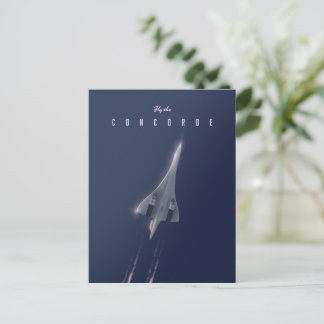 Fly The Concorde Travel poster Postcard