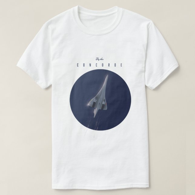 Fly The Concorde Travel poster T-Shirt (Design Front)
