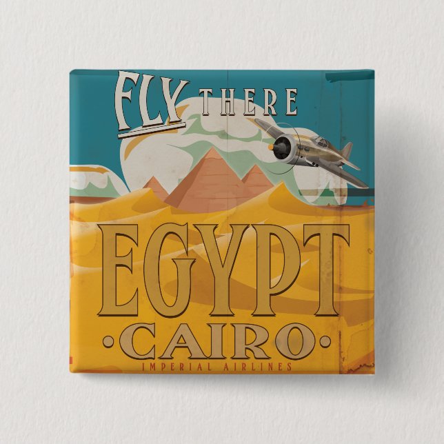 Fly There - Egypt 15 Cm Square Badge (Front)