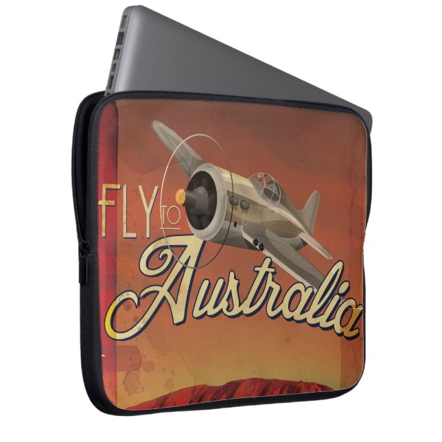 Fly To Australia Laptop Sleeve (Front Right)
