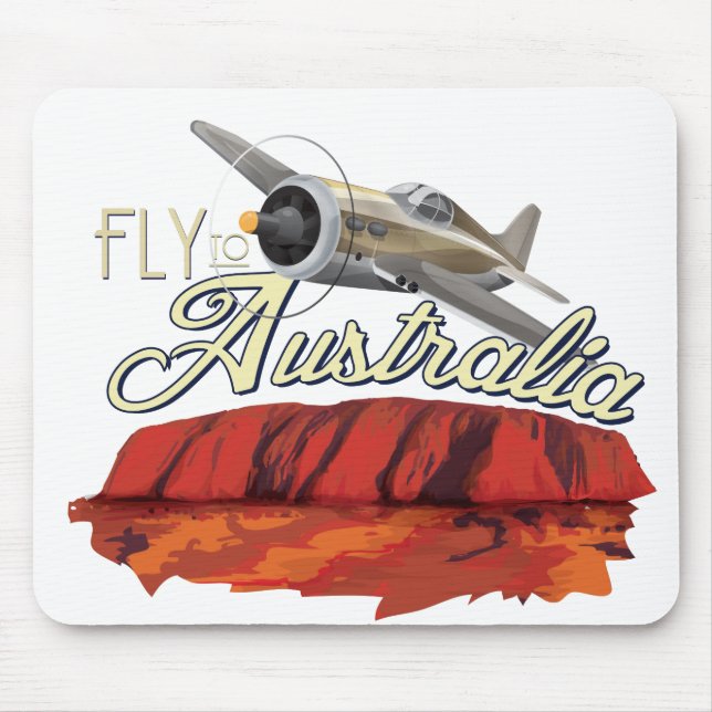 Fly To Australia Mouse Mat (Front)