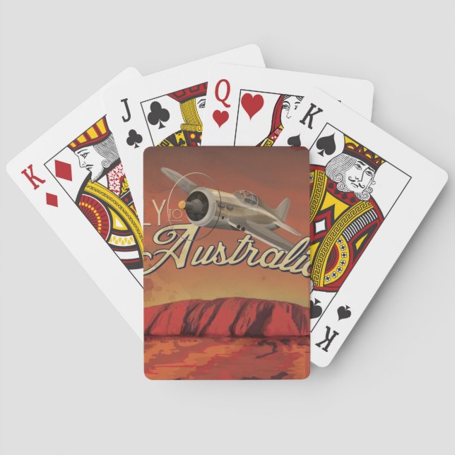 Fly To Australia Playing Cards (Back)