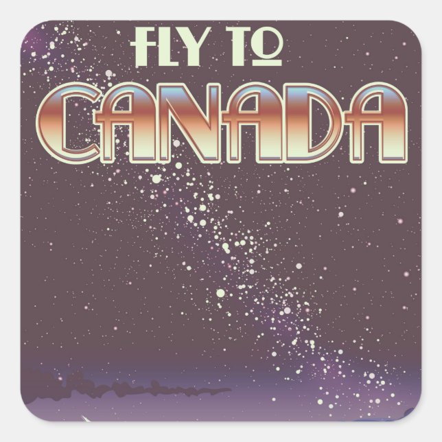 Fly To Canada Square Sticker (Front)