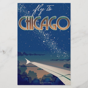 Fly to Chicago Stationery
