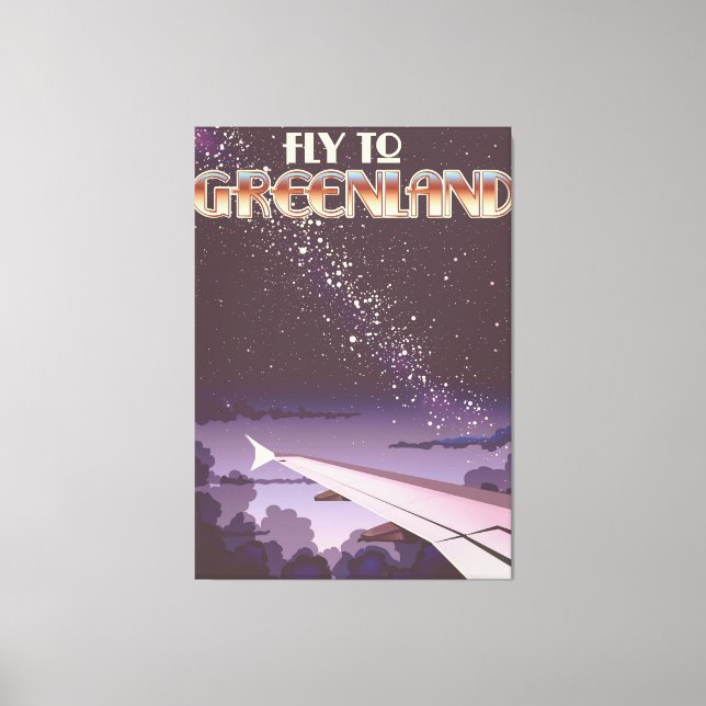 Fly To Greenland Canvas Print (Front)