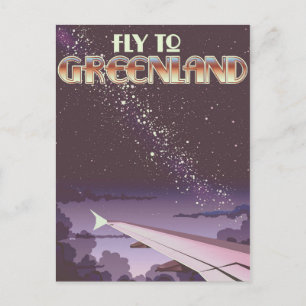 Fly To Greenland Postcard