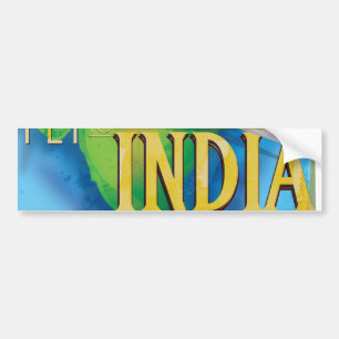 Fly To India Bumper Sticker