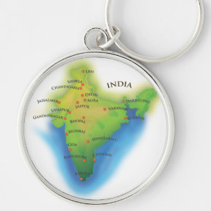 Fly To India Key Ring