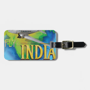 Fly To India Luggage Tag