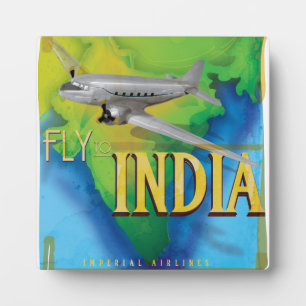 Fly To India Plaque