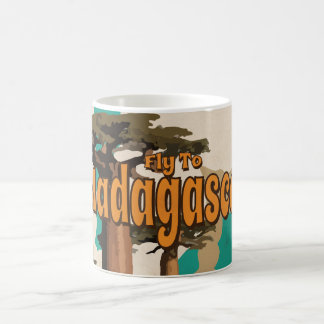 Fly to Madagascar Vintage Vacation Poster Coffee Mug