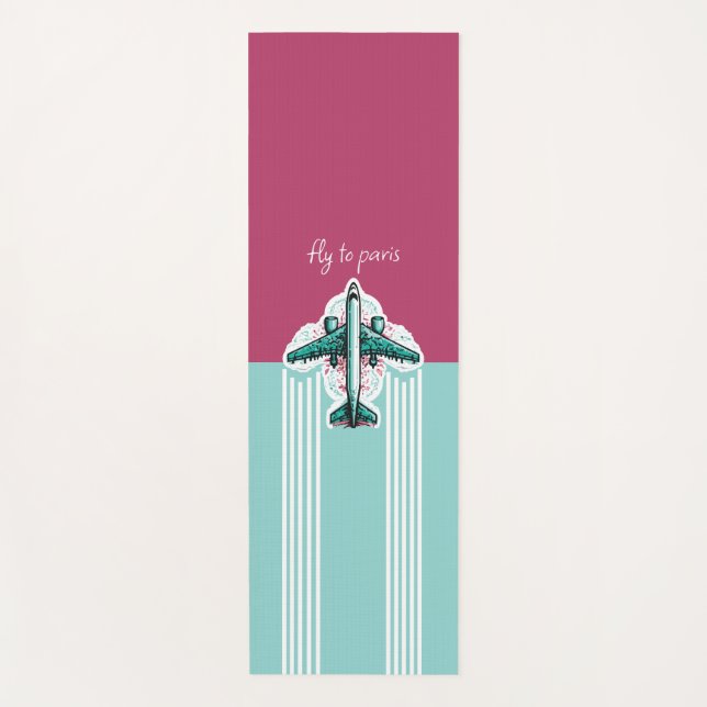 Fly to Paris Yoga Mat (Front)