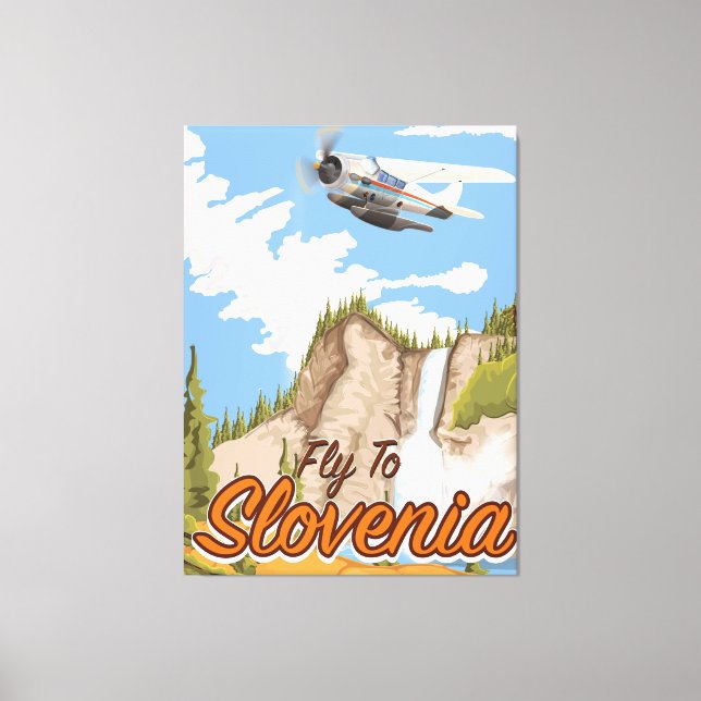 Fly To Slovenia Canvas Print (Front)