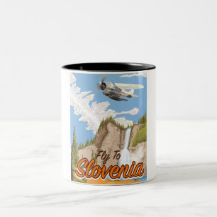 Fly To Slovenia Two-Tone Coffee Mug