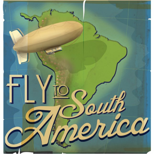 Fly To South America Standing Photo Sculpture (Front)