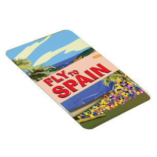 Fly To Spain Magnet