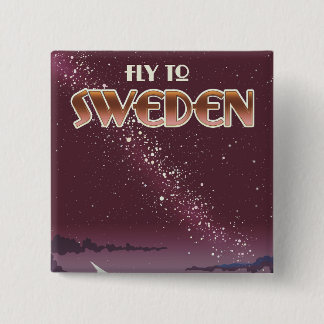Fly to Sweden 15 Cm Square Badge