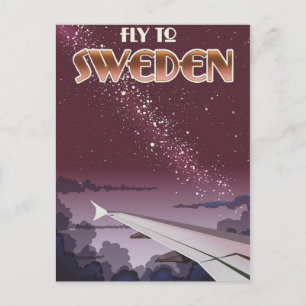 Fly to Sweden Postcard